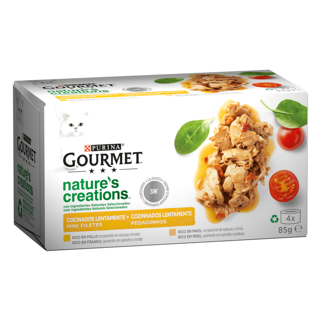 Comida húmida para gato NATURE'S CREATIONS Carne PURINA GOURMET