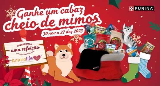 Neste Natal, habilite-se a ganhar 1 CABAZ cheio de mimos para o seu Pet!