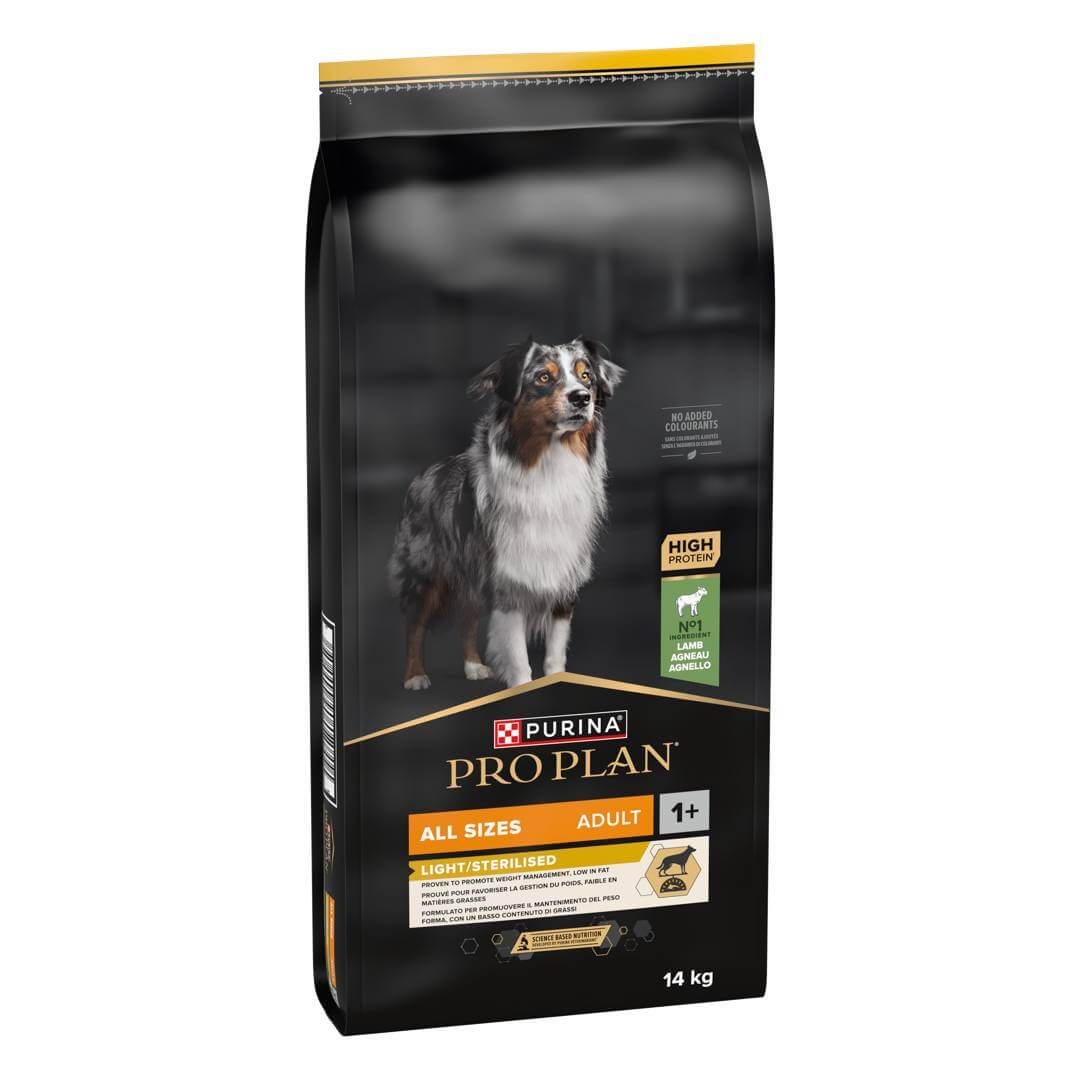 PRO PLAN: Ração Light para cão esterilizado: Borrego | PURINA