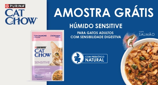 Amostras Grátis Húmido CAT CHOW SENSITIVE