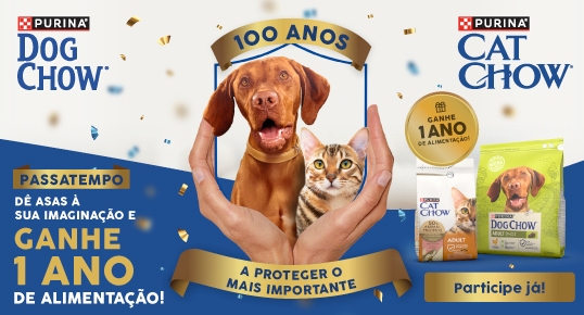 100 anos de Chow: ganha 1 ano de alimentação grátis