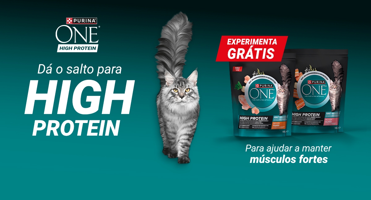 Experimenta Grátis Purina ONE High Protein para gato