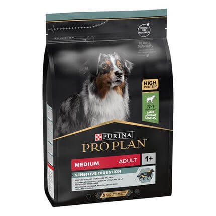 PRO PLAN Cão Médio Adulto com Digestão Sensível Rico em Borrego