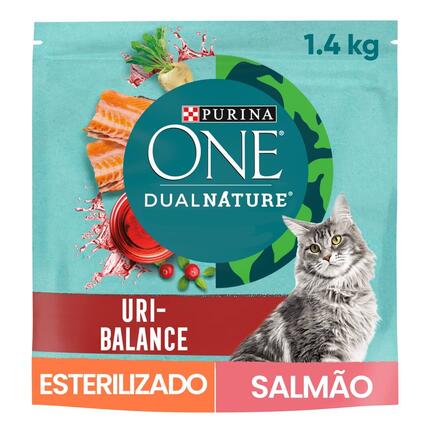 Purina ONE® Dual Nature Sterilcat Salmão com Arando