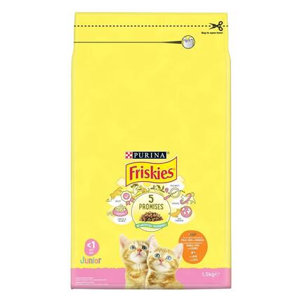 3010470158047, 8410168195562, 7613034394873 FRISKIES JUNIOR Frango com Leite - Gato Seco