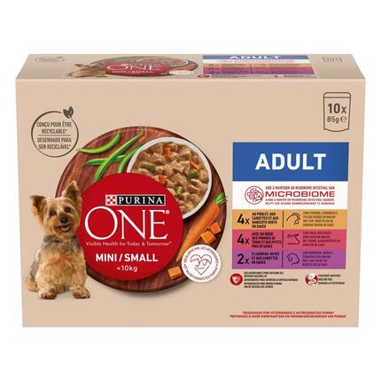 PURINA ONE  Mini/Small Adulto Receitas em Molho - Frango - Borrego