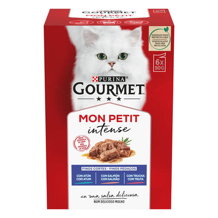 GOURMET Mon Petit Intense - Atum, Salmão e Truta