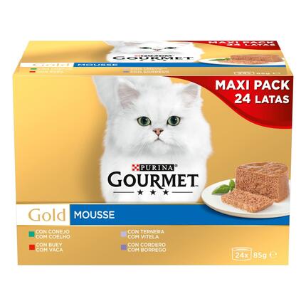 GOURMET Gold Mousse com Coelho, com Vaca, com Vitela, com Borrego