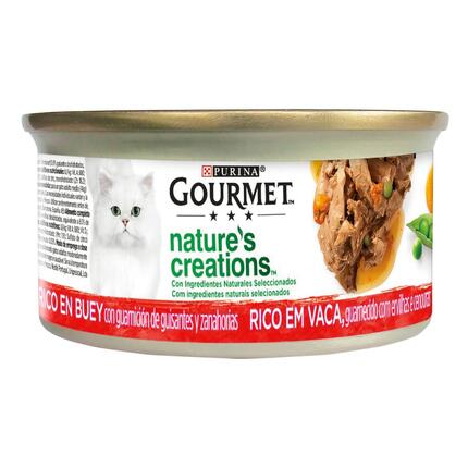 GOURMET Nature's Creations Vaca, guarnecido com Ervilhas e Cenouras