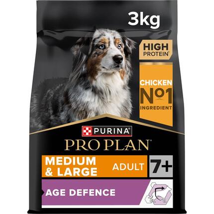 PRO PLAN Cão Adulto 7+ Porte Médio e Grande Age Defence Rico em Frango