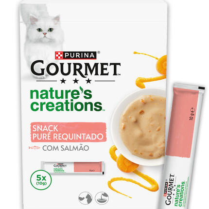 GOURMET Nature's Creations Snack Puré Com Salmão e uma pitada de Cenoura