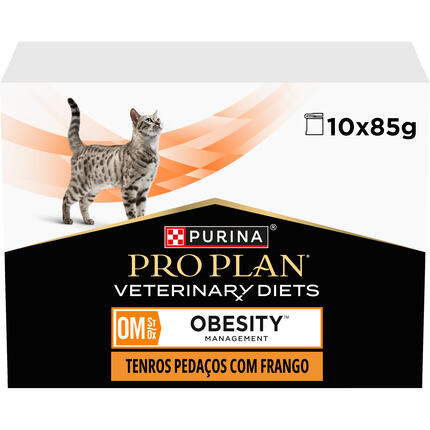 PRO PLAN VETERINARY DIETS Feline OM St/Ox Obesity Management Saquetas com Frango