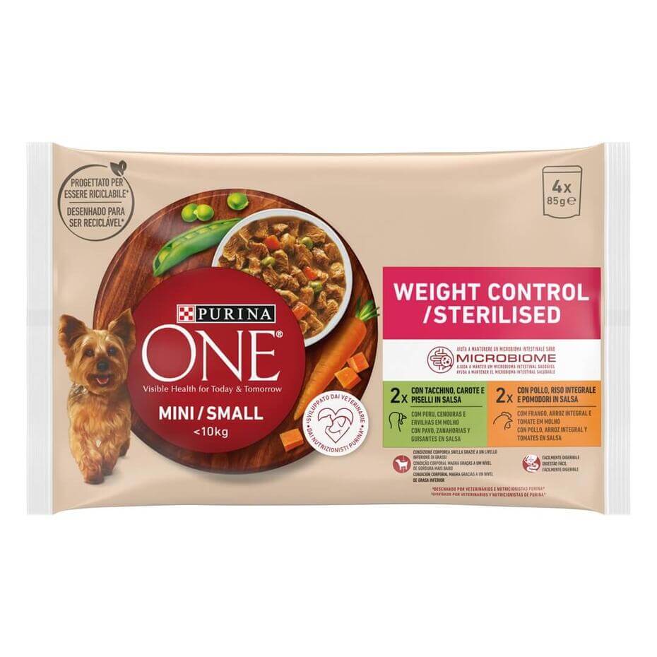 PURINA ONE Mini/Small Especial Controlo de Peso Receitas em Molho - Peru