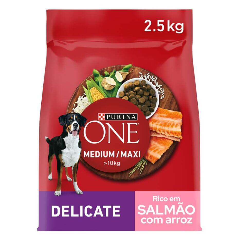 PURINA ONE Medium/Maxi Digestão Sensível - Rico em salmão