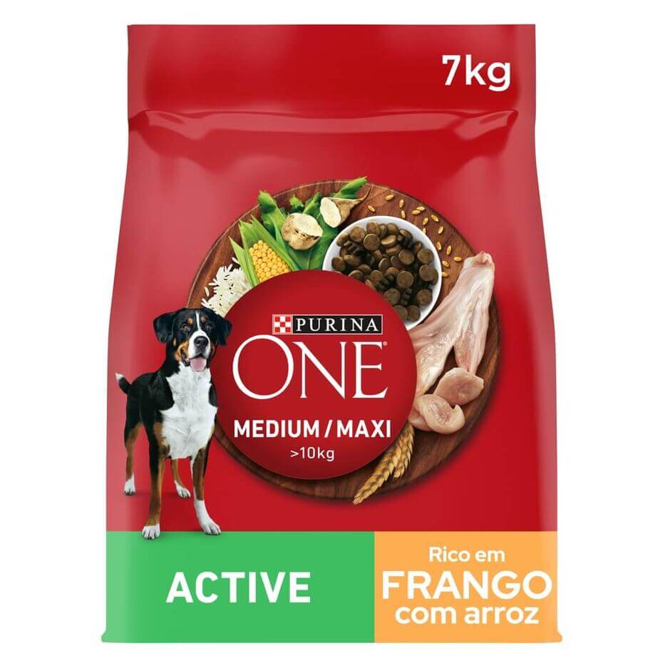 PURINA ONE Medium/Maxi Active - Rico em Frango
