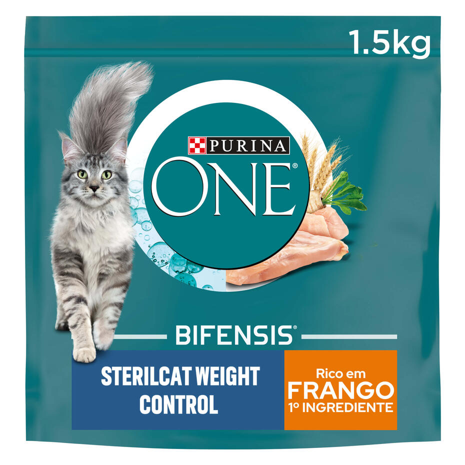 PURINA ONE Sterilcat Controlo de Peso - Rico em Frango e Cereais Integrais
