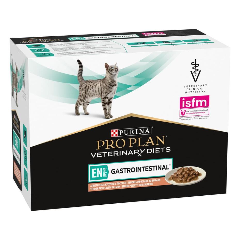 PRO PLAN VETERINARY DIETS Feline EN St/Ox Gastrointestinal Saquetas com Salmão