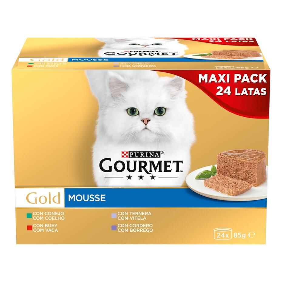 GOURMET Gold Mousse com Coelho, com Vaca, com Vitela, com Borrego