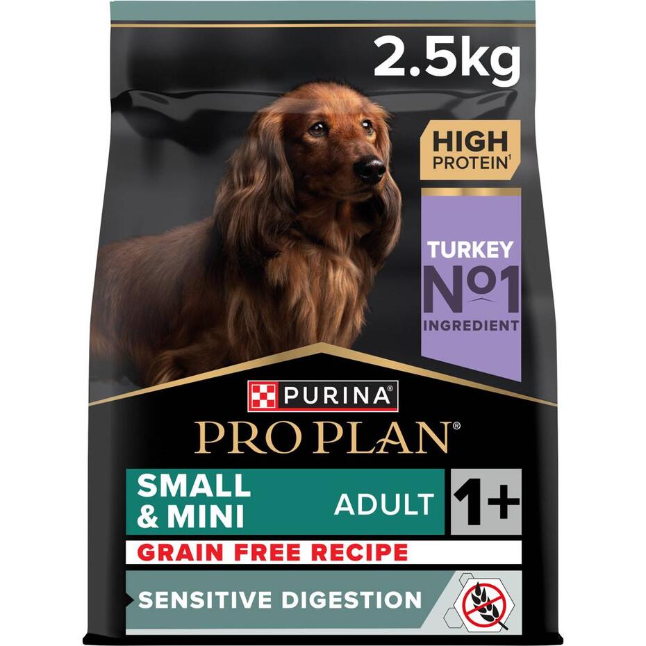 PRO PLAN Sem Cereais Cão Pequeno & Mini Digestão Sensível Rico em Peru