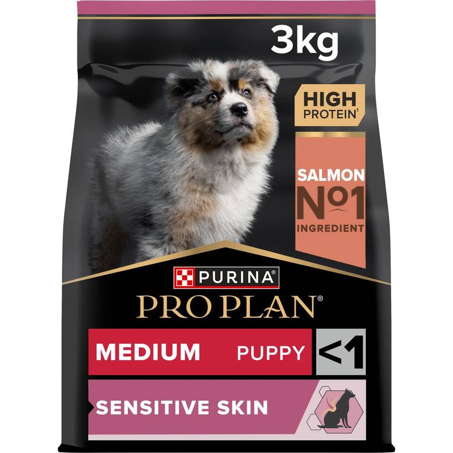 PRO PLAN Cachorro Porte Médio Pele Sensível Rico em Salmão