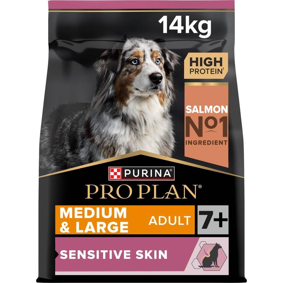 PRO PLAN Cão Adulto 7+ Porte Médio e Grande Pele Sensível Rico em Salmão