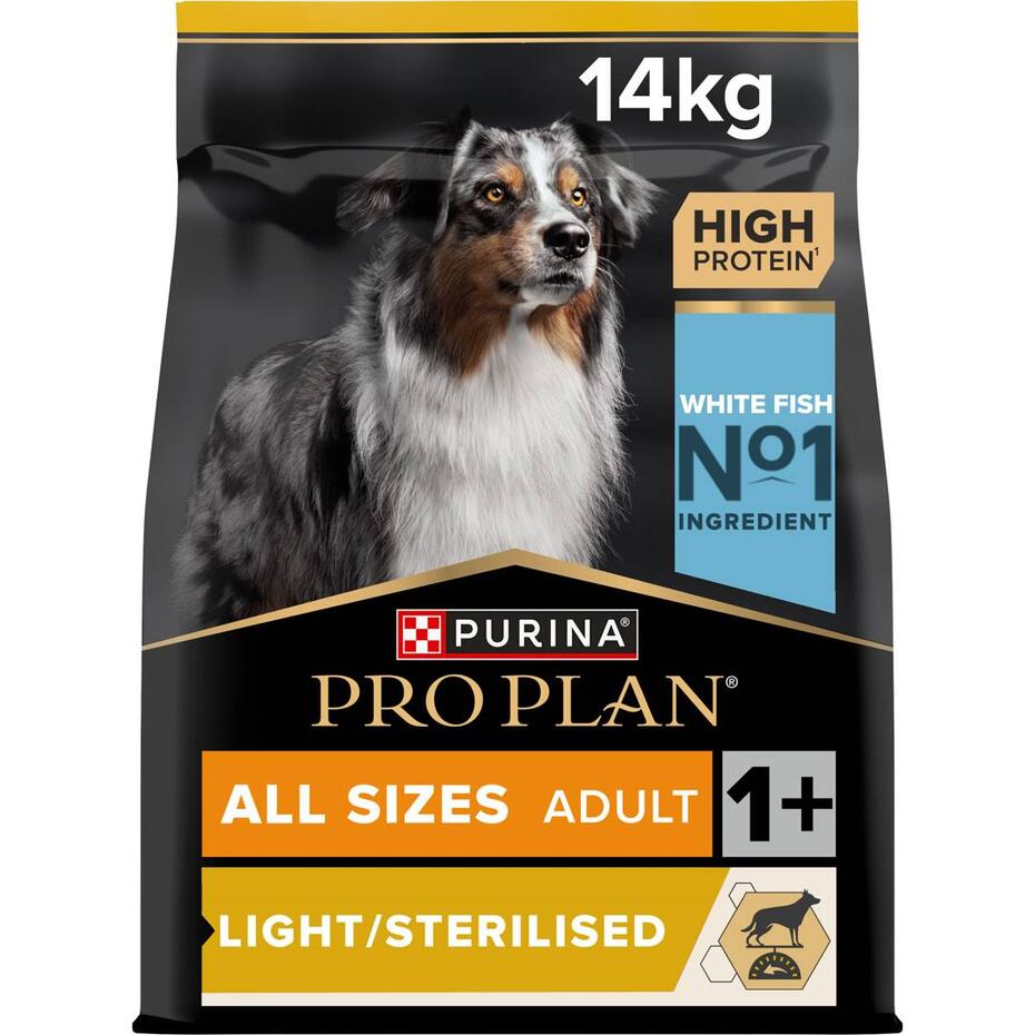 PRO PLAN All Size Adult Light / Sterilised Rico em Peixe Branco