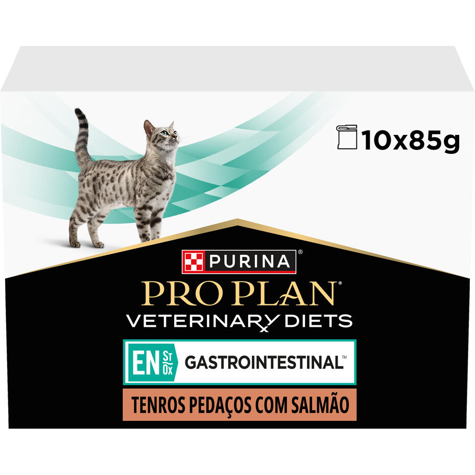 PRO PLAN VETERINARY DIETS Feline EN St/Ox Gastrointestinal Saquetas com Salmão