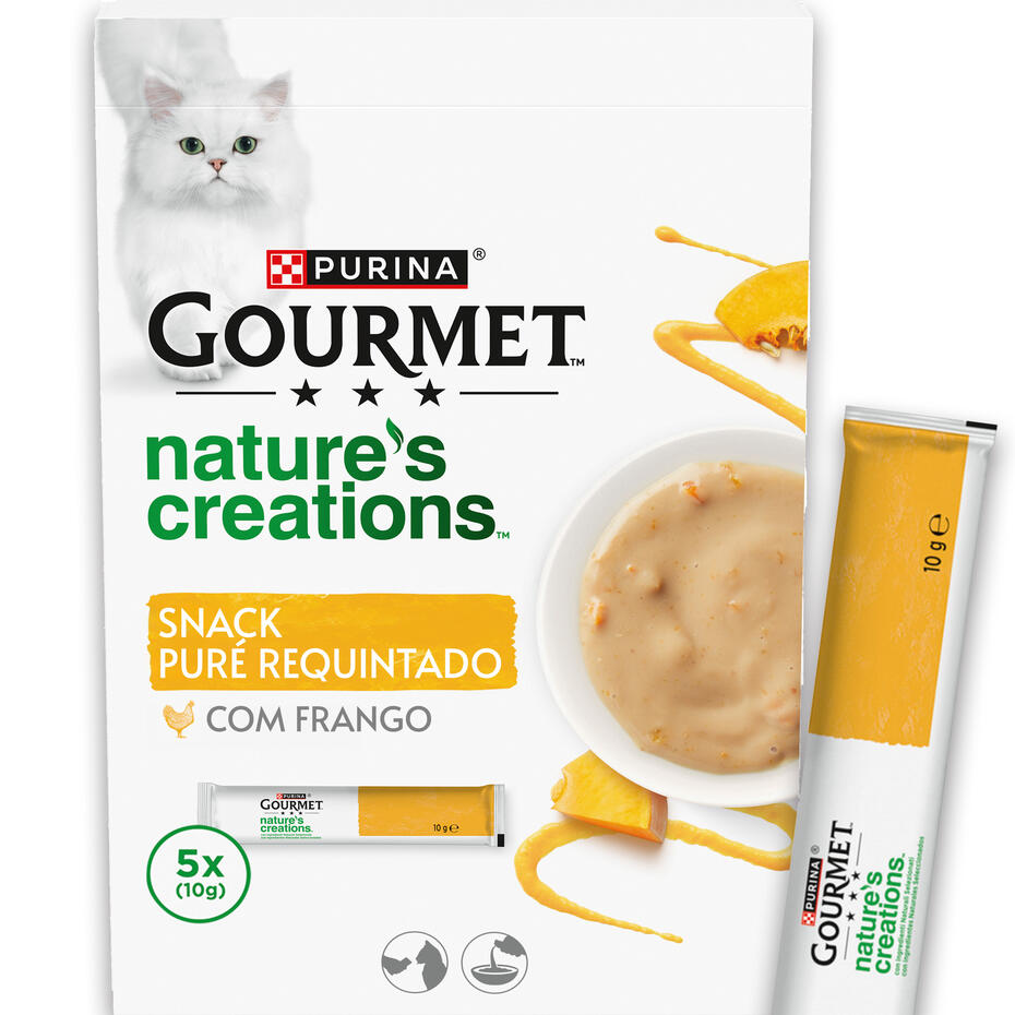 GOURMET Nature's Creations Snack Puré Com Frango e uma pitada de Abóbora