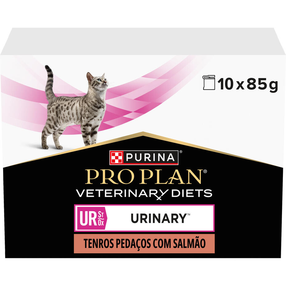 PRO PLAN VETERINARY DIETS Feline UR St/Ox Urinary Saquetas com Salmão