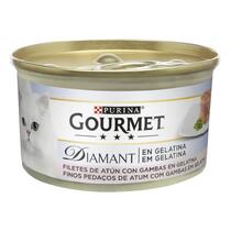 Finos Pedaços com Atum em Gelatina com Camarões