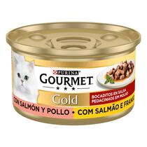 GOURMET Gold Pedacinhos em Molho com Salmão e Frango