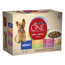 PURINA ONE Mini/Small Adulto Receitas em Molho - Frango -Borrego - Peru - Vaca