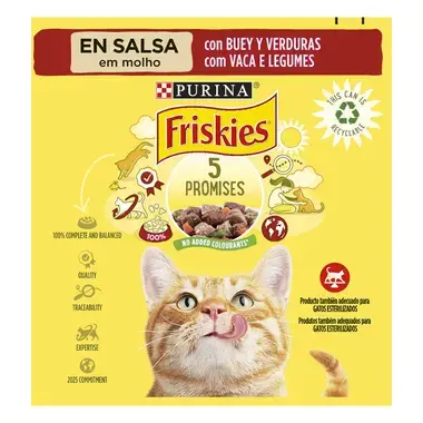 Comida Húmida para Gato Adulto FRISKIES Vaca | PURINA