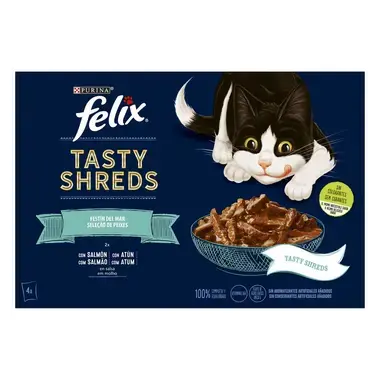 Tasty Shreds Seleção de Peixes Atum e Salmão