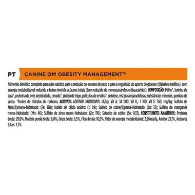 PRO PLAN VETERINARY DIETS Canine OM Obesity Management