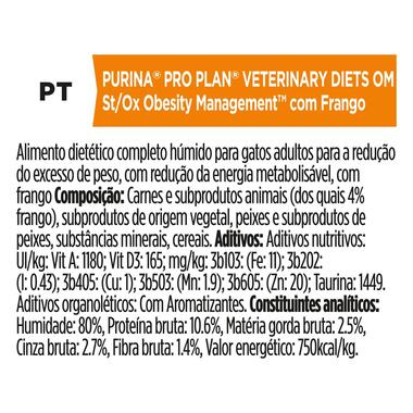 PRO PLAN VETERINARY DIETS Feline OM St/Ox Obesity Management Saquetas com Frango
