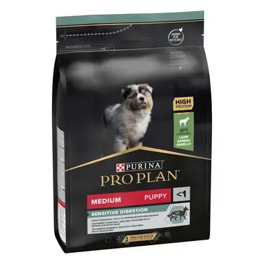 PRO PLAN Cachorro Porte Médio Digestão Sensível Rico em Borrego