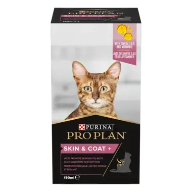 PRO PLAN® Cat Skin & Coat | Pele e Pelo Suplemento para Gato em Óleo