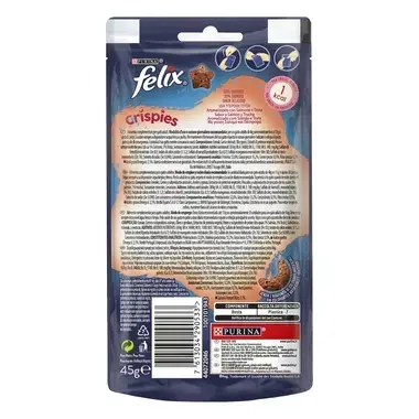 Felix Crispies Snacks Aromatizado com Salmão e Truta