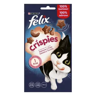 Felix Crispies Snacks Aromatizado com Salmão e Truta