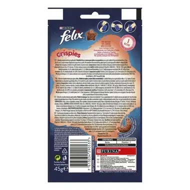 Felix Crispies Snacks Aromatizado com Salmão e Truta
