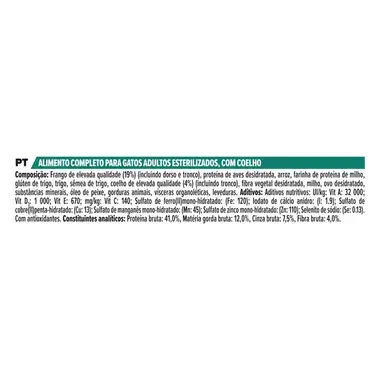 PRO PLAN Esterilizado Adulto 1+ RENAL PLUS Rico em Coelho