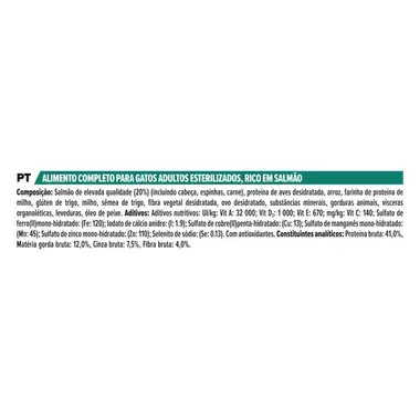 PRO PLAN Esterilizado Adulto 1+ RENAL PLUS Rico em Salmão