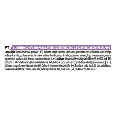 PRO PLAN Sterilised Kitten | Gatinhos 3-12 meses HEALTHY START Rico em Salmão