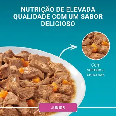 PURINA ONE Junior 1-12 Meses Receitas em Molho - Salmão