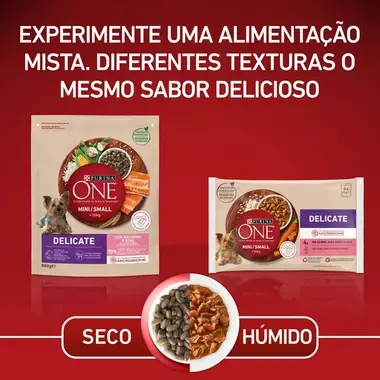 PURINA ONE Mini/Small Especial Digestão Sensível - Rico em Salmão