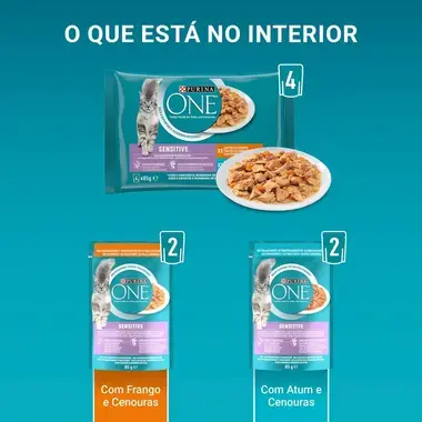 PURINA ONE Delicate Receitas em Molho Delicate - Frango - Atum