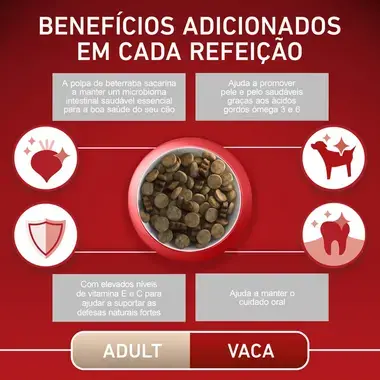 PURINA ONE Medium/Maxi Adulto -Rico em Vaca