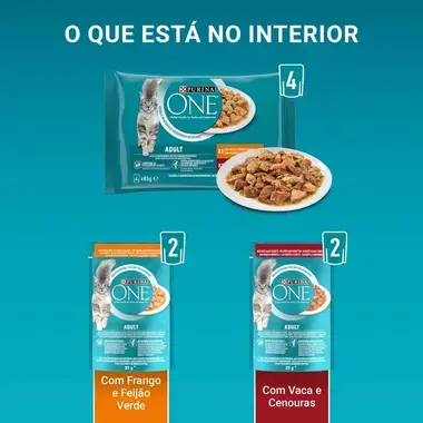 PURINA ONE Adult Receitas em Molho - Frango - Vaca