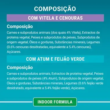 PURINA ONE Indoor Receitas em Molho - Atum - Vitela